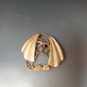Vintage 70s modern dog brooch pin